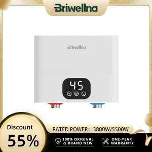 Briwellna Mini Scaldabagno Elettrico Senza Serbatoio 110 V/220 V Sotto Il Lavello Acqua Calda Istantanea Oversink Scaldabagno Istantaneo