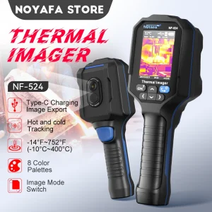 NOYAFA NF-524 Termocamera Professionale Palmare 120*90 Risoluzione -10~400 ℃   Tavolozza di 8 colori Risparmia immagini Analisi del PC