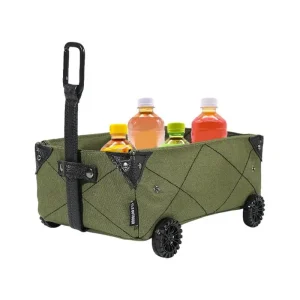 Portafazzoletti da esterno Mini carrello portaoggetti da campeggio carrello della spesa su ruote carrello pieghevole per scatola di fazzoletti per auto per lo Shopping