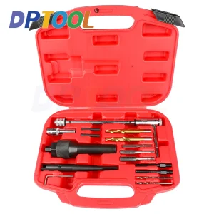 Rimozione della candela danneggiata rimozione del filo riparazione della filettatura chiave per trapano candela Gap Extractor Tool Kit 8MM 10MM