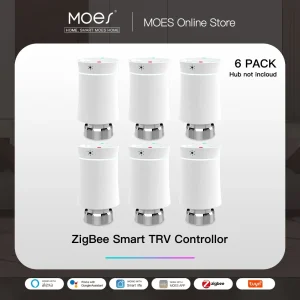 MOES ZigBee3.0 TRV Nuovo Attuatore Del Radiatore Valvola Tuya Termostato Programmabile Intelligente Riscaldatore di Temperatura Alexa Controllo Vocale