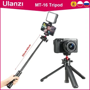 Ulanzi MT-16 Estendi il treppiede per tablet con pattino freddo per microfono Luce di riempimento video a LED Treppiede per fotocamera reflex per smartphone
