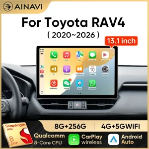 Autoradio Ainavi 13.1 Pollici per Toyota RAV4 2019 2020 2021 2023 2025 XA50 HDMI 2K Carplay Wireless Android Auto 4G Multimedia per Auto
