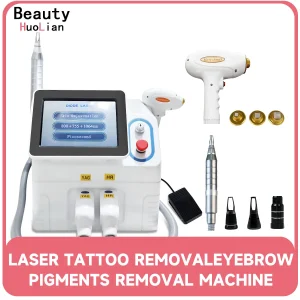 Macchina laser portatile 2 in 1 Diodo 808 Q commutato Nd Yag Picosecond Depilazione e rimozione tatuaggi Soluzione permanente