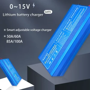 Caricabatteria 12V Lifepo4 50A 60A 100A Adattatore per caricabatterie rapido per batteria al litio regolabile/corrente per 100ah 200AH 300AH