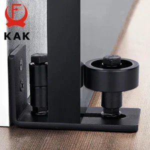 KAK 8 in 1 Guide per porte scorrevoli Guide per porte del fienile Guida al pavimento Rullo di supporto per hardware per porte con design a filo a rullo regolabile inferiore