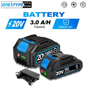 Con caricabatterie BL1860 batterie ricaricabili agli ioni di litio 18v per batteria Makita 18v BL1840 BL1850 BL1830 BL1860B LXT400 utensile elettrico