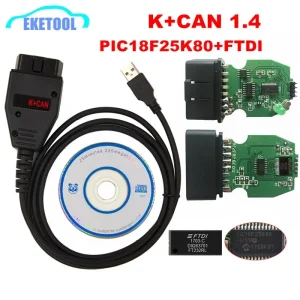 Per VAG K + CAN Commander 1.4 PCB verde PIC18F25K80 FTDI FT232RL Chip per AUDI/VW/Skoda/Seat Per VAG K + CAN 1.4 K-Line Commander
