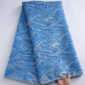 SJD LACE Tessuti di pizzo broccato africano pizzo damascato francese 5 metri 2026 ultimo jacquard nigeriano per cucire abito da festa delle donne 4063