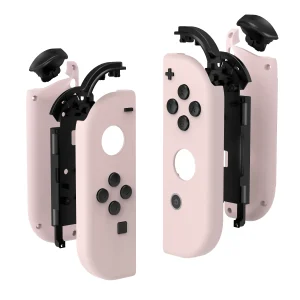 eXtremeRate Custodia Shell di ricambio fai-da-te per interruttore NS e JoyCon OLED – Sakura rosa
