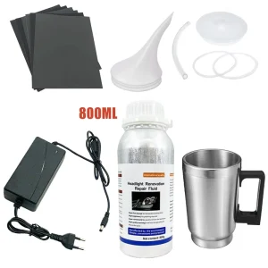 Restauro fari auto lucidatura riparazione polimero liquido 800ML evaporatore tazza strumento Garage auto faro vernice Scratch Remover