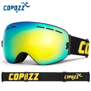 COPOZZ Marca Occhiali da sci Uomo Donna Occhiali da snowboard Occhiali per sci Protezione UV400 Sci Occhiali da neve Maschera da sci antiappannamento