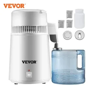 VEVOR 4L distillatore d’acqua purificatore filtro Dispenser riscaldamento bottiglia ammorbidente 304 elettrodomestico in acciaio inox per ufficiale