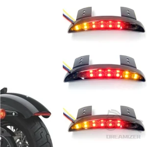Moto rosso fumé lente arresto posteriore LED fanale posteriore freno per moto Bobber Chopper Cafe Racer DC 12 V