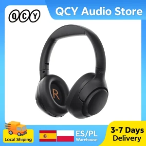 QCY H3 ANC Cuffie wireless Audio ad alta risoluzione Cuffie over Ear 43dB Cancellazione attiva del rumore Auricolare da gioco Bluetooth 5.4