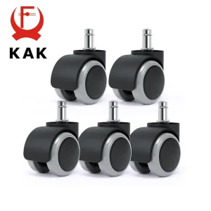KAK 5 pz 2 pollici Ruote girevoli universali Sostituzione sedia da gioco Sedia da ufficio Ruote Trolley Rulli Ferramenta per mobili