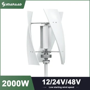 SMARAAD Polonia Spedizione Rapida Turbina Eolica 2000W Generatore Verticale a Magneti Permanenti a Bassa Velocità di Avvio per Uso Domestico 220V