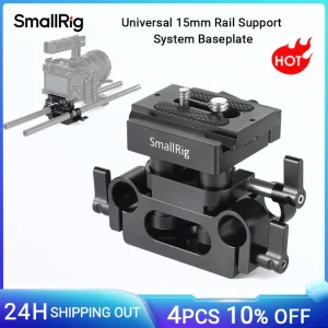 Piastra di base del sistema di supporto ferroviario universale da 15mm SmallRig per Sony per Panasonic per fotocamera Canon a sgancio rapido Plate-2272B