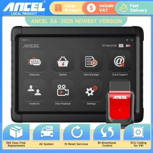Ancel X6 OBD2 Scanner automobilistico Professionale ABS SRS Olio EPB BMS Reset Tutti i lettori di codici di sistema OBD 2 Strumenti di scansione diagnostica per auto