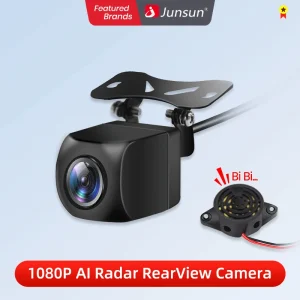 Telecamera per la retromarcia dell’auto AHD 1080P allarme Radar impermeabile 145 ° grandangolare retromarcia AI Smart Camera per Junsun accessori per auto