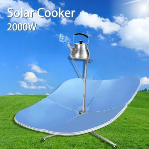 ES 2000W stufa solare parabolica stufa solare casa cottura all’aperto stufati fritti vari alimenti Super conveniente