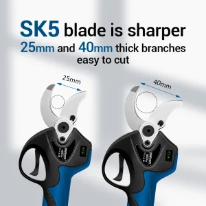 Swansoft Forbici elettriche per potatura a batteria per rami 0-40 mm per pompagalli, olive 8605PRO