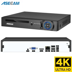 ASECAM 16CH 32CH 4K NVR Videoregistratore AI Face Motion Detection Onvif H.265 8MP Telecamera IP Sistema CCTV Rete P2P Xmeye