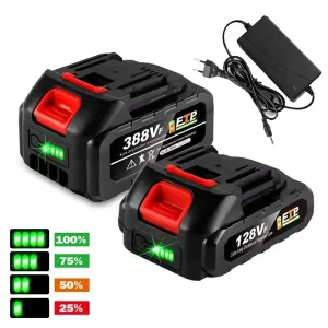 Batteria al litio ricaricabile 20V 20000mAh/10000mAh con LED per sega elettrica 21V/chiave a impatto/smerigliatrice angolare utensili elettrici
