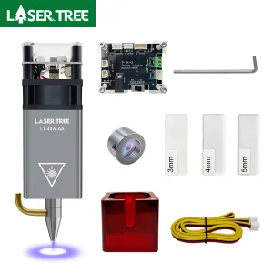 LASER TREE 5W 10W 20W Potenza ottica Air Assist Testa laser Luce blu Modulo TTL per incisore laser CNC Taglio Strumenti di lavorazione del legno