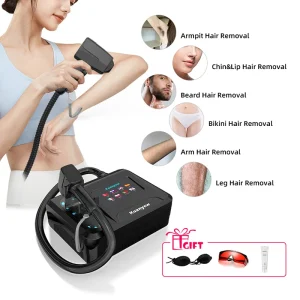 Dispositivo di rimozione dei peli a diodi laser 808NM di alta qualità aggiornato 20000000 Beat Dispositivo di ringiovanimento della pelle indolore con ghiaccio permanente Sbiancamento