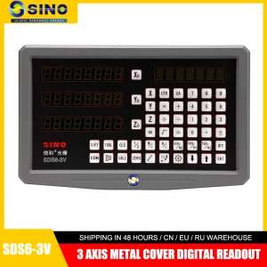 SINO SDS6-3V 3 Assi DRO Lettura Digitale In Metallo Involucro di Perforazione Grinder Fresatura Tornio Tre Assi Display Per Lineare Ottico Bilancia