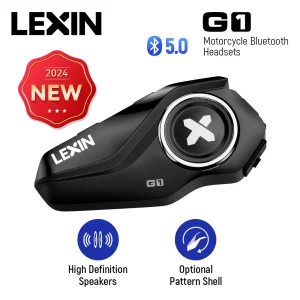 Lexin G1 Cuffie per moto con qualità audio bluetooth per casco, cuffie per casco Bluetooth, altoparlanti ad alta definizione,