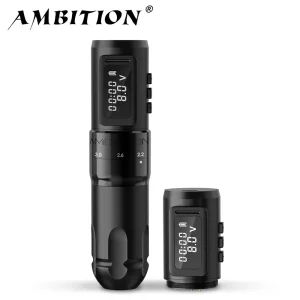 Ambition MARS-U Penna per macchinetta per tatuaggi wireless professionale Corsa regolabile Cartuccia da 2-4 mm 1800 mAh Motore coreless Artisti del tatuaggio