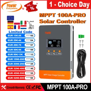 PowMr 100A Regolatore di carica solare MPPT Regolatore intelligente per 12V 24V 36V 48V Batteria solare Banco 160V Pannello può parall 12PC