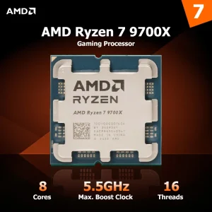 Processore da gioco CPU desktop AMD Ryzen 7 9700X R7 AM5 8 core con architettura Zen 5 e frequenza 5,5 GHz