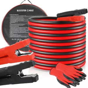 2 cavi di avviamento/cavi booster da 3000 A 4/6 m 50 mm2 per motori a benzina e diesel. Cavo ponticello per auto e moto realizzato 12V/24V