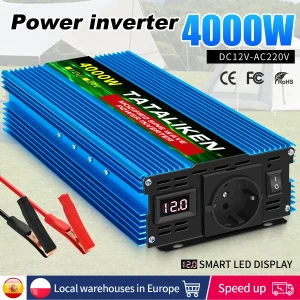 Convertitore inverter onda sinusoidale modificata 500W 1500W 2000W 2500W 3000W 4000W Display tensione LED 12V 220V 50HZ
