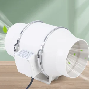 Ventilatore di scarico 220V Ventilatore silenzioso per condotto 2600 giri/min Estrattore per tubi per cucina Bagno WC (HF-100/HF-150/HF-200)