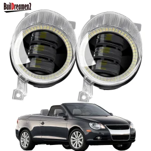 2 pezzi Angel Eye gruppo fendinebbia per Volkswagen VW EOS 2006 2007 2008 2009 2010 9006 auto anteriore LED lente fendinebbia lampada diurna DRL