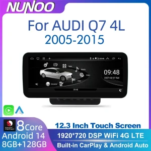 Android 14 Car Audio Lettore Multimediale Carplay Per Audi Q7 4L 2005-2015 Navigazione GPS Stereo WIFI DSP Schermo Automotive