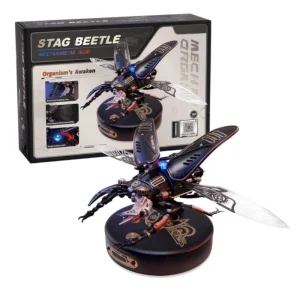 Robotime Rokr Stag Beetle Metal 3D puzzle giochi regalo in stile Punk per il compleanno facile montaggio Design meccanico giocattoli fai da te-MI03