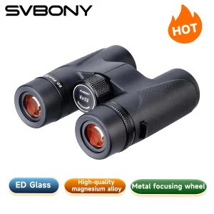 Binocolo Svbony SV202 8X32/8×42/10×42/10X50 ED con corpo in lega di magnesio IPX7, binocolo a lungo raggio BAK4 per birdwatching e campeggio
