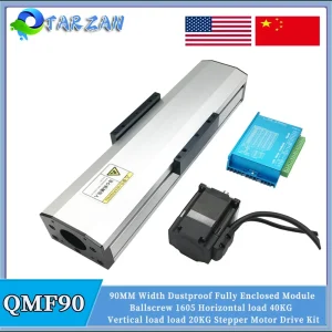 90mm di larghezza completamente chiuso guida per binario lineare fase attuatore lineare antipolvere SFU1605 tavolo scorrevole con vite a ricircolo di sfere CNC Nema23 57 kit motore