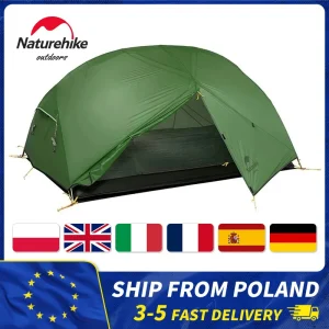 Tenda da zaino in spalla per 2 persone Naturehike Mongar Tenda da campeggio ultraleggera per 3 stagioni Tenda autoportante a doppio strato