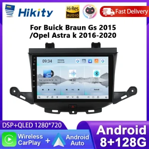 Hikity 9 ‘8 + 128G Autoradio Per BUICK Braun GS/Opel ASTRA K 2016-2020 Carplay Android Auto Bluetooth GPS 4G RDS DSP