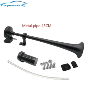 Auto Camion Tromba Tromba Segnale sonoro 12V 24V Tromba d’aria Tweeters Super Forte Metallo Universale Singolo Compressore 180 Hertz Moto Barca