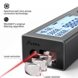 MILESEEY Misuratore di nastro laser M120 Misuratore di nastro laser Bluetooth ricaricabile 30M 40M Strumenti di misura
