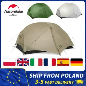 Tenda da campeggio Naturehike Mongar per 2 persone Tenda da zaino ultraleggera impermeabile per escursioni all’aperto Tenda da campeggio da viaggio in bicicletta dal Brasile