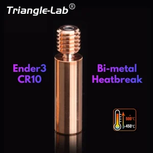 R Trianglelab Ender3 CR10 Heatbreak bimetallico in lega di rame, lunghezza 27,5 mm, filettatura M6, per ENDER 5/3 CR-10S, per filamento da 1,75 mm, liscio