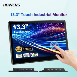 Unew Pannello tattile da 13,3 pollici LCD portatile 1920 x1080 Monitor IPS Display Touchscreen con altoparlante Ingresso HDMI/Tipo C per laptop DVI
